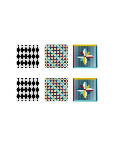 Vesta Home - Sottobicchiere Quadrato·foulard·10 X 10 H Th. 3 Mm