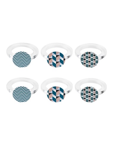 Vesta Home - Kit Allaccia Tovaglioli Tondo·modern·4 X 4 X 5,5 H Cm Th. Ring 6 Mm