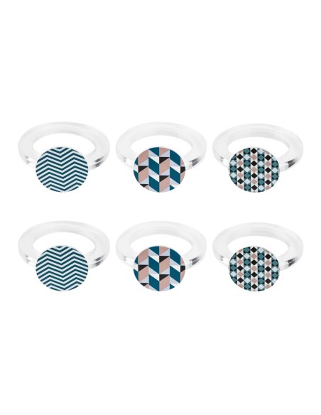 Vesta Home - Kit Allaccia Tovaglioli Tondo·modern·4 X 4 X 5,5 H Cm Th. Ring 6 Mm