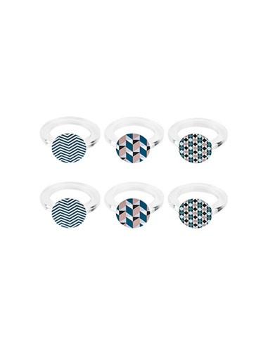 Vesta Home - Kit Allaccia Tovaglioli Tondo·modern·4 X 4 X 5,5 H Cm Th. Ring 6 Mm