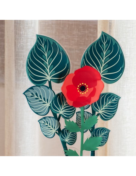 Vesta Home - Foglia Maranta Piccola Kit 6 Pz Funny Flowers·verde·10 X 47,4 H Cm Th. 5 Mm