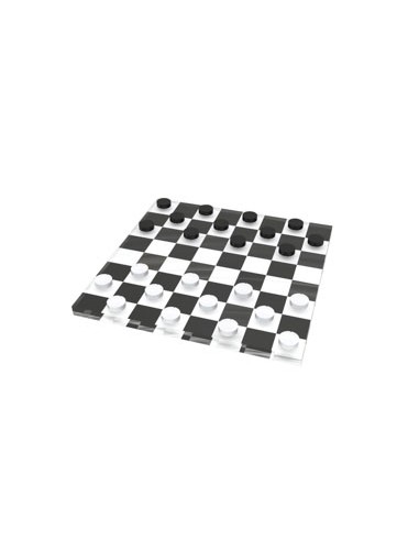 Vesta Home - Mini Dama·bianco/nero·15 X 15 Cm Th. 10 Mm