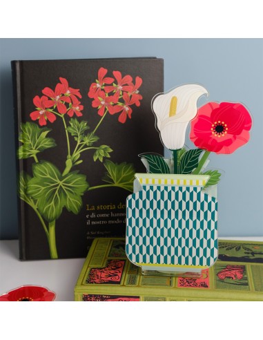 Vesta Home - Vasetto 'nizza' - Special Moments·verde·10,5 X 7 X 12 H Cm Th. 3 Mm Inner Glass Ø6,5 X 8 H Cm