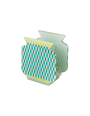 Vesta Home - Vasetto 'nizza' - Special Moments·verde·10,5 X 7 X 12 H Cm Th. 3 Mm Inner Glass Ø6,5 X 8 H Cm