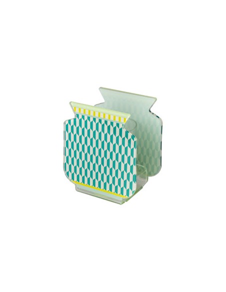 Vesta Home - Vasetto 'nizza' - Special Moments·verde·10,5 X 7 X 12 H Cm Th. 3 Mm Inner Glass Ø6,5 X 8 H Cm