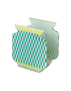 Vesta Home - Vasetto 'nizza' - Special Moments·verde·10,5 X 7 X 12 H Cm Th. 3 Mm Inner Glass Ø6,5 X 8 H Cm
