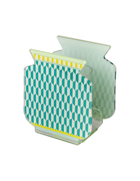 Vesta Home - Vasetto 'nizza' - Special Moments·verde·10,5 X 7 X 12 H Cm Th. 3 Mm Inner Glass Ø6,5 X 8 H Cm
