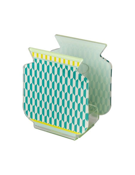 Vesta Home - Vasetto 'nizza' - Special Moments·verde·10,5 X 7 X 12 H Cm Th. 3 Mm Inner Glass Ø6,5 X 8 H Cm