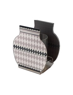 Vesta Home - Vasetto 'lisbona' - Special Moments·tortora·10,5 X 7 X 12 H Cm Th. 3 Mm Inner Glass Ø6,5 X 8 H Cm