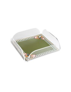 Vesta Home - Vassoio Quadrato Armonia·verde·18,5 X 18,5 X 5 H Cm Th. 4 Mm