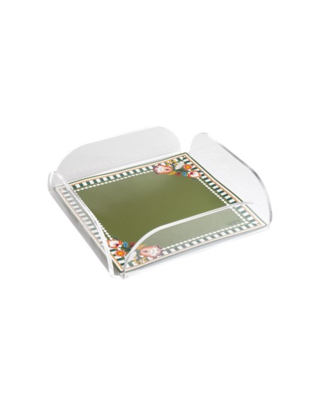 Vesta Home - Vassoio Quadrato Armonia·verde·18,5 X 18,5 X 5 H Cm Th. 4 Mm