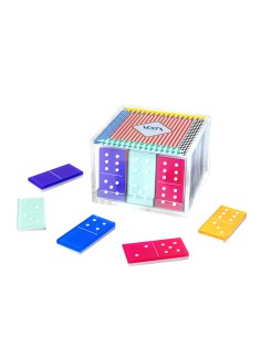 Vesta Home - Domino·multicolor·box: 10 X 10 X 7 H Th. 5 Mm Dominoes: 5,4 X 2,7 Th. 5 Mm