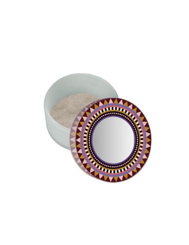 Vesta Home - Happy Beauty - Portagioie Rotondo Piccolo·viola·ø8 X 5,3 H Cm Mirror Ø41 Mm