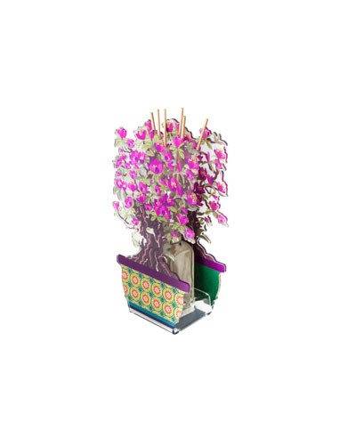 Vesta Home - Profumatore Bonsai Magnolia Piccolo·viola·12,8 X 7,5 X 22 H Cm Th. 3 Mm