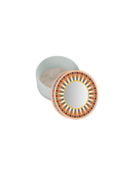 Vesta Home - Happy Beauty - Portagioie Rotondo Piccolo·arancione·ø8 X 5,3 H Cm Mirror Ø41 Mm