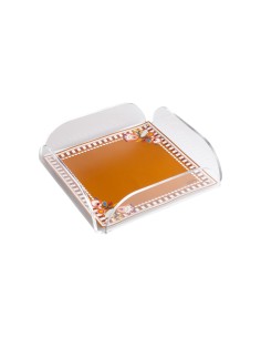 Vesta Home - Vassoio Quadrato Armonia·marrone·18,5 X 18,5 X 5 H Cm Th. 4 Mm