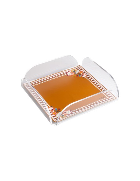 Vesta Home - Vassoio Quadrato Armonia·marrone·18,5 X 18,5 X 5 H Cm Th. 4 Mm