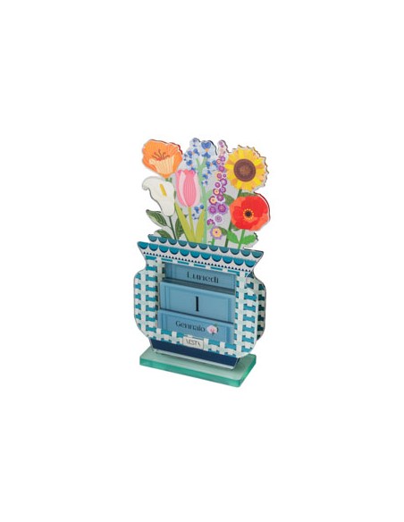 Vesta Home - Happy Year - Calendario Perpetuo·ottanio·14,3 X 6 X 26 H Cm Th. 3 Mm