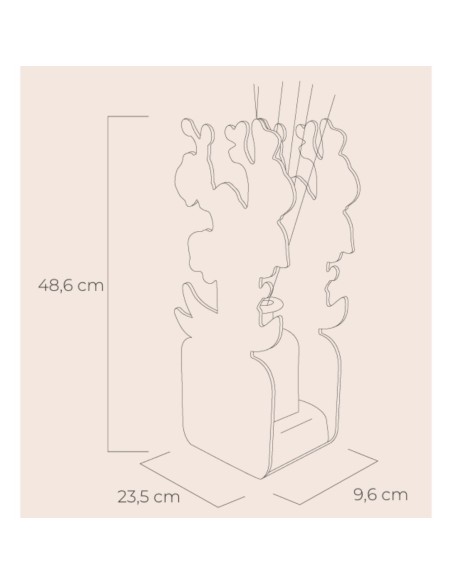 Vesta Home - Livinia Maxi Profumatore Orchidea Rossa 500 Ml·rosso·23,5 X 9,6 X 48,6 H Th. 4 Mm