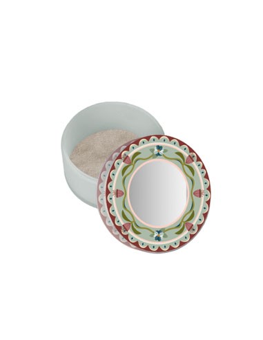 Vesta Home - Happy Beauty - Portagioie Rotondo Piccolo·acquamarina·ø8 X 5,3 H Cm Mirror Ø41 Mm