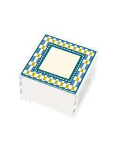 Vesta Home - Happy Beauty - Portagioie Quadrato Piccolo·celeste·6 X 6 X 6 H Cm Th. 3 Mm 2