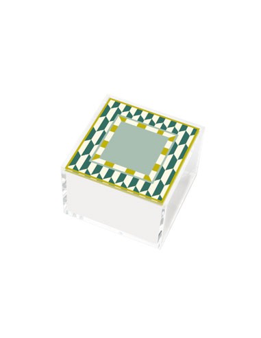 Vesta Home - Happy Beauty - Portagioie Quadrato Piccolo·verde·6 X 6 X 6 H Cm Th. 3 Mm