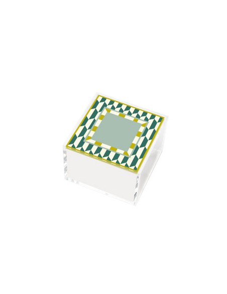 Vesta Home - Happy Beauty - Portagioie Quadrato Piccolo·verde·6 X 6 X 6 H Cm Th. 3 Mm