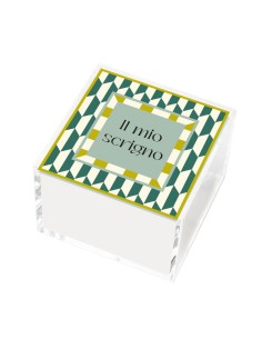 Vesta Home - Happy Beauty - Portagioie Quadrato Grande·verde·10 X 10 X 7 H Cm Th. 3 Mm