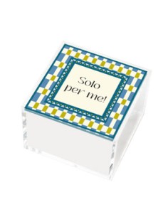 Vesta Home - Happy Beauty - Portagioie Quadrato Grande·celeste·10 X 10 X 7 H Cm Th. 3 Mm 2
