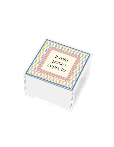 Vesta Home - Happy Beauty - Portagioie Quadrato Grande·rosa·10 X 10 X 7 H Cm Th. 3 Mm