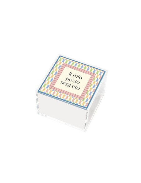 Vesta Home - Happy Beauty - Portagioie Quadrato Grande·rosa·10 X 10 X 7 H Cm Th. 3 Mm