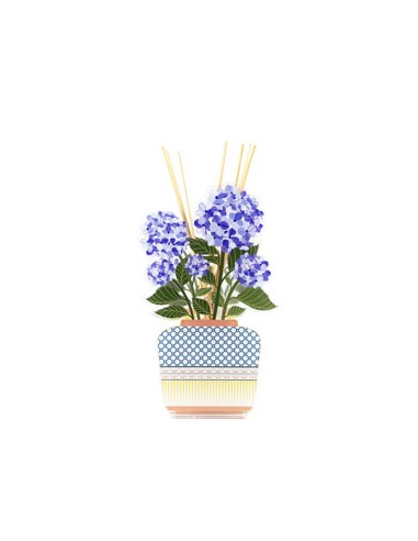 Vesta Home - Profumatore Aurora Piccolo - Ortensia·blu·13 X 7,5 X 22 H Th. 3 Mm