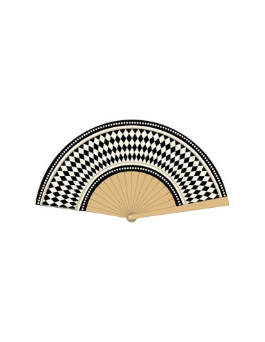 Vesta Home - Ventaglio Venere Kit 6 Pz·bianco/nero·42 X 23 H Cm