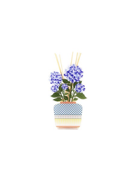 Vesta Home - Profumatore Aurora Grande - Ortensia·blu·17,5 X 9,5 X 30 H Th. 3 Mm