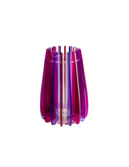 Vesta Home - Vaso Piccolo Iride·fuxia·ø15 X 24 H Cm Th.5 Mm Inner Vase Ø8 X 20 H Cm