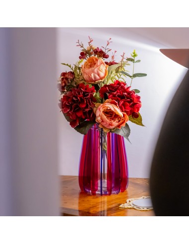 Vesta Home - Vaso Piccolo Iride·fuxia·ø15 X 24 H Cm Th.5 Mm Inner Vase Ø8 X 20 H Cm