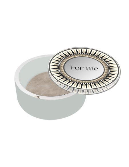 Vesta Home - Happy Beauty - Portagioie Rotondo Grande·tortora·ø14 X 6 H Cm Th. 10 Mm Mirror: Ø73,5 Mm