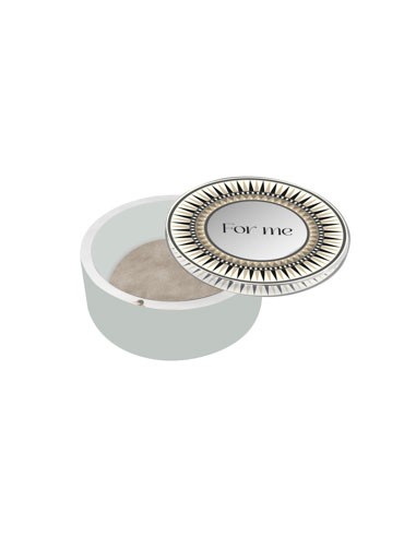 Vesta Home - Happy Beauty - Portagioie Rotondo Grande·tortora·ø14 X 6 H Cm Th. 10 Mm Mirror: Ø73,5 Mm