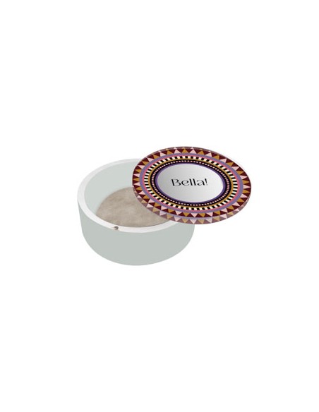 Vesta Home - Happy Beauty - Portagioie Rotondo Grande·viola·ø14 X 6 H Cm Th. 10 Mm Mirror: Ø73,5 Mm
