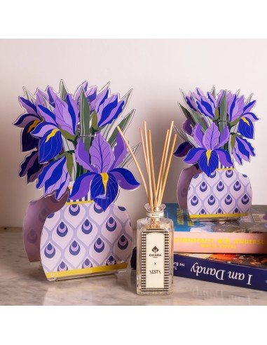 Vesta Home - Profumatore Iris Grande·viola·17,5 X 9,5 X 30 H Cm Th. 3 Mm