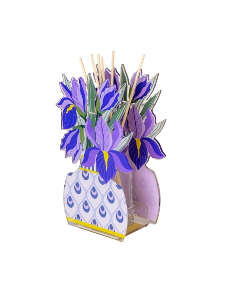 Vesta Home - Profumatore Iris Grande·viola·17,5 X 9,5 X 30 H Cm Th. 3 Mm