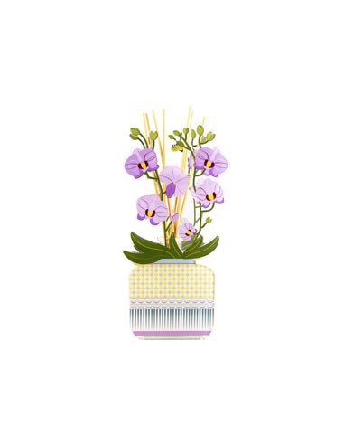 Vesta Home - Profumatore Livinia Piccolo - Orchidea·viola·11 X 7,5 X 24 H Th. 3 Mm