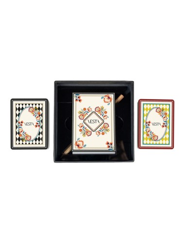 Vesta Home - Carte da Gioco - Passatempo·multicolor·cards: 6,4 X 8,8 Cm Notebook: 7,5 X 10,5 Cm Pencil: 16 H Cm
