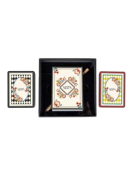 Vesta Home - Carte da Gioco - Passatempo·multicolor·cards: 6,4 X 8,8 Cm Notebook: 7,5 X 10,5 Cm Pencil: 16 H Cm