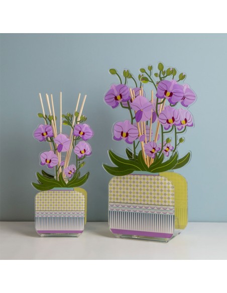 Vesta Home - Profumatore Livinia Piccolo - Orchidea·viola·11 X 7,5 X 24 H Th. 3 Mm