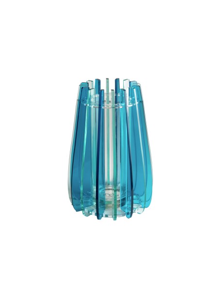 Vesta Home - Vaso Piccolo Iride·blu·ø15 X 24 H Cm Th.5 Mm Inner Vase Ø8 X 20 H Cm