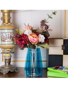 Vesta Home - Vaso Piccolo Iride·blu·ø15 X 24 H Cm Th.5 Mm Inner Vase Ø8 X 20 H Cm 2