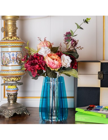 Vesta Home - Vaso Piccolo Iride·blu·ø15 X 24 H Cm Th.5 Mm Inner Vase Ø8 X 20 H Cm