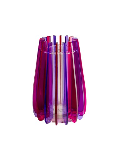 Vesta Home - Vaso Grande Iride·fuxia·ø20 X 33 H Cm Th. 5 Mm Inner Vase Ø12 X 30 H Cm