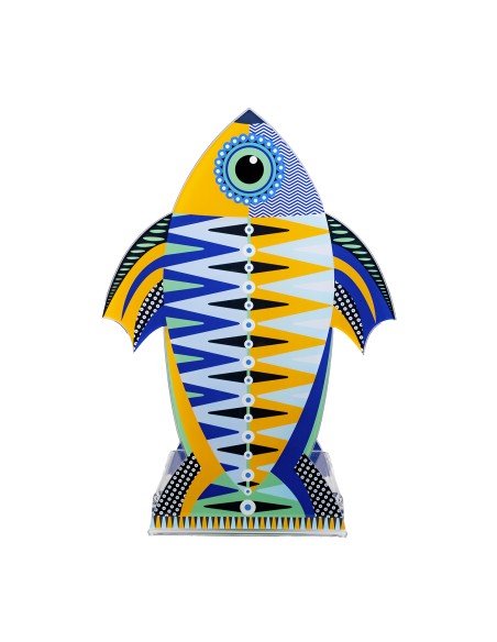 Vesta Home - Vaso Pesce Imperatore Piccolo·blu·19,5 X 11 X 28,5 H Th. 5 Mm Glass Vase Ø8 X 20 H Cm
